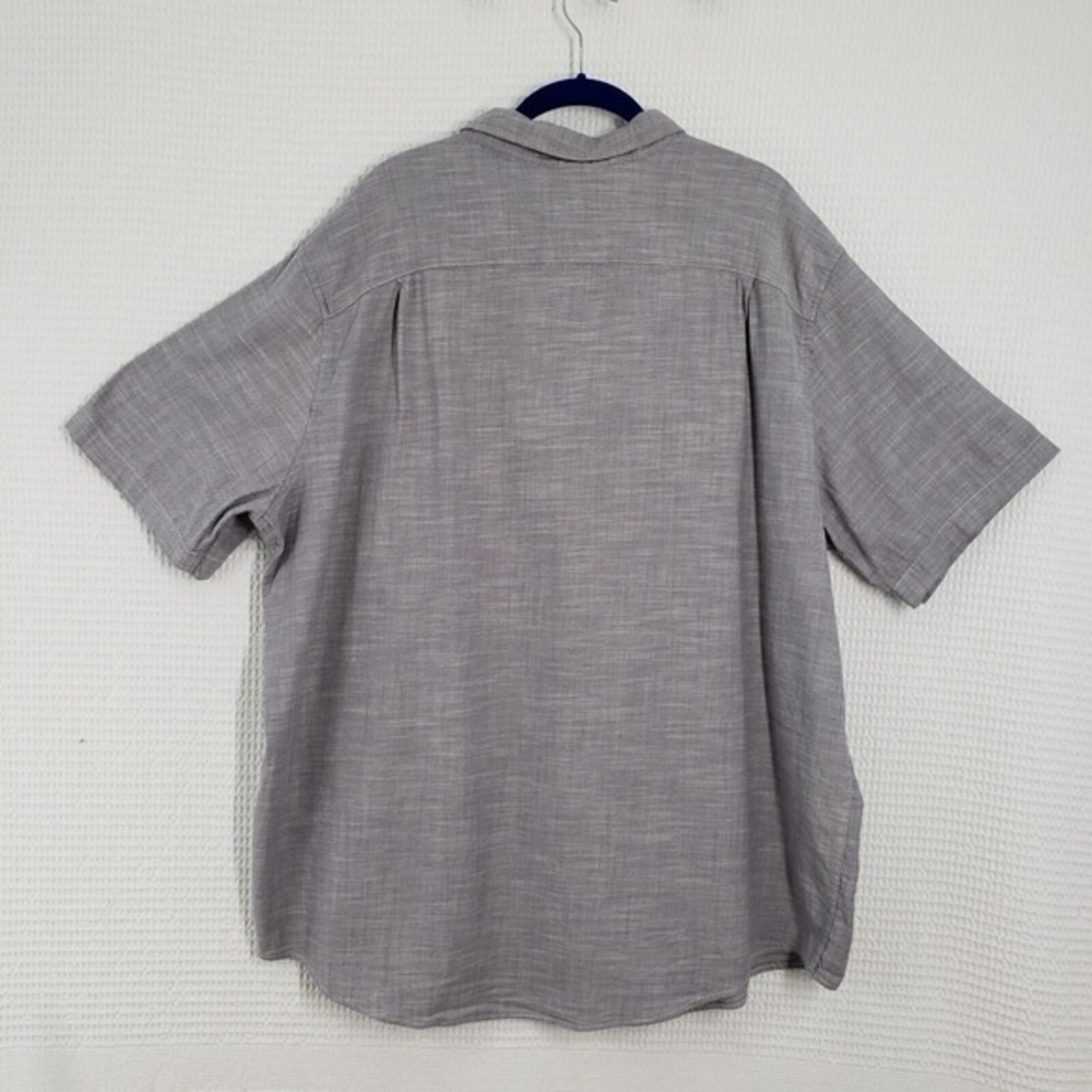 George Button Down Shirt Mens 2XL 50-52 Grey Classic Fit Short Sleeve Casual Dad - Picture 4 of 16